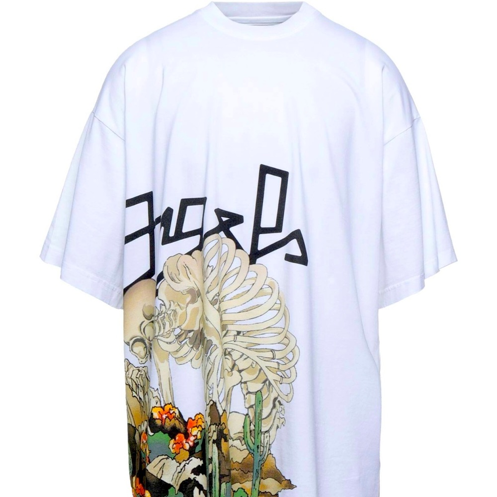 $447 Palm Angels Skeleton Island T Shirt Sz. XXL (XL Fit, NWT)